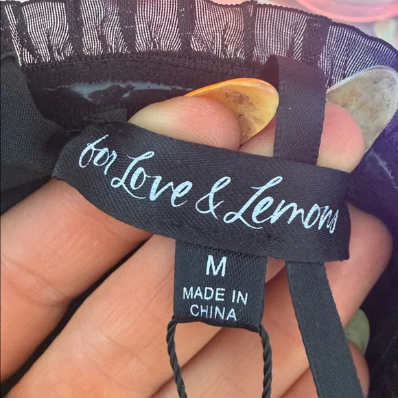 For Love And Lemons Black Lace Mini Dress - Picture 2 of 10